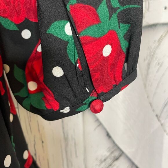 Kate Spade Rose Dot Shift Dress M - Picture 7 of 9